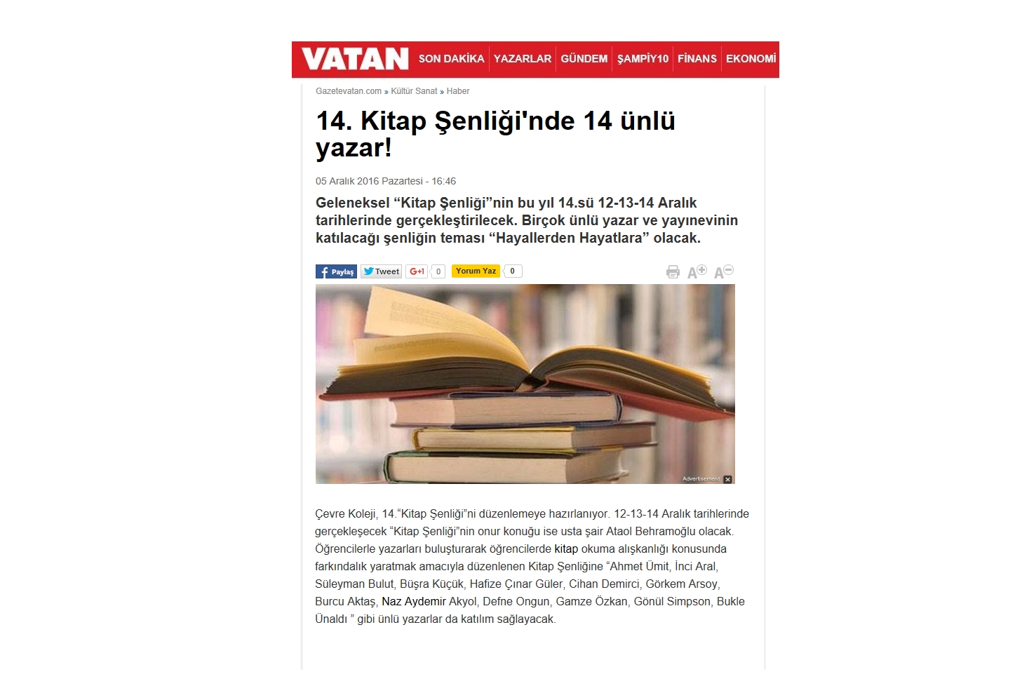 14. KİTAP ŞENLİĞİ - VATAN