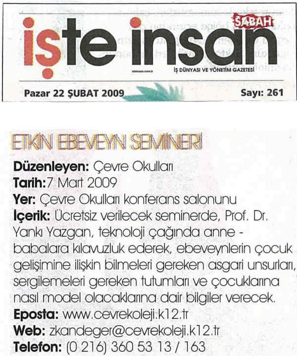 ETKİN EBEVEYN SEMİNERİ