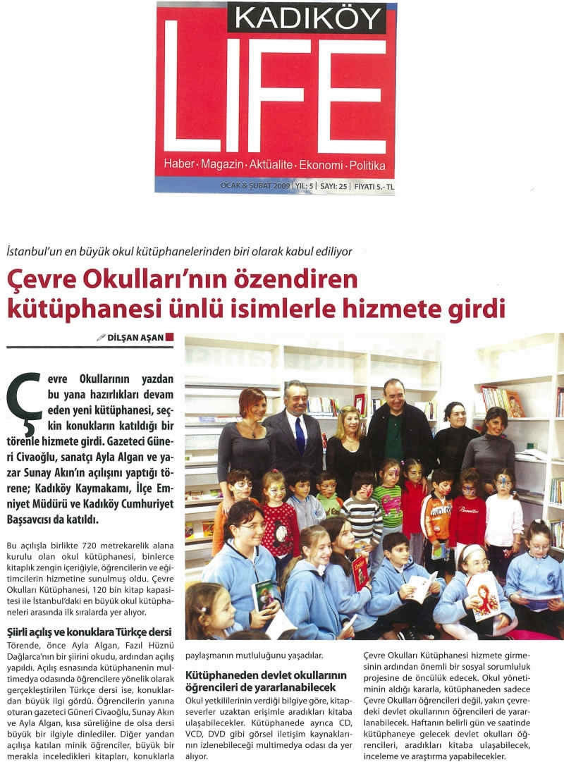 ÇEVRE KOLEJİ'NİN ÖZENDİREN KÜTÜPHANESİ