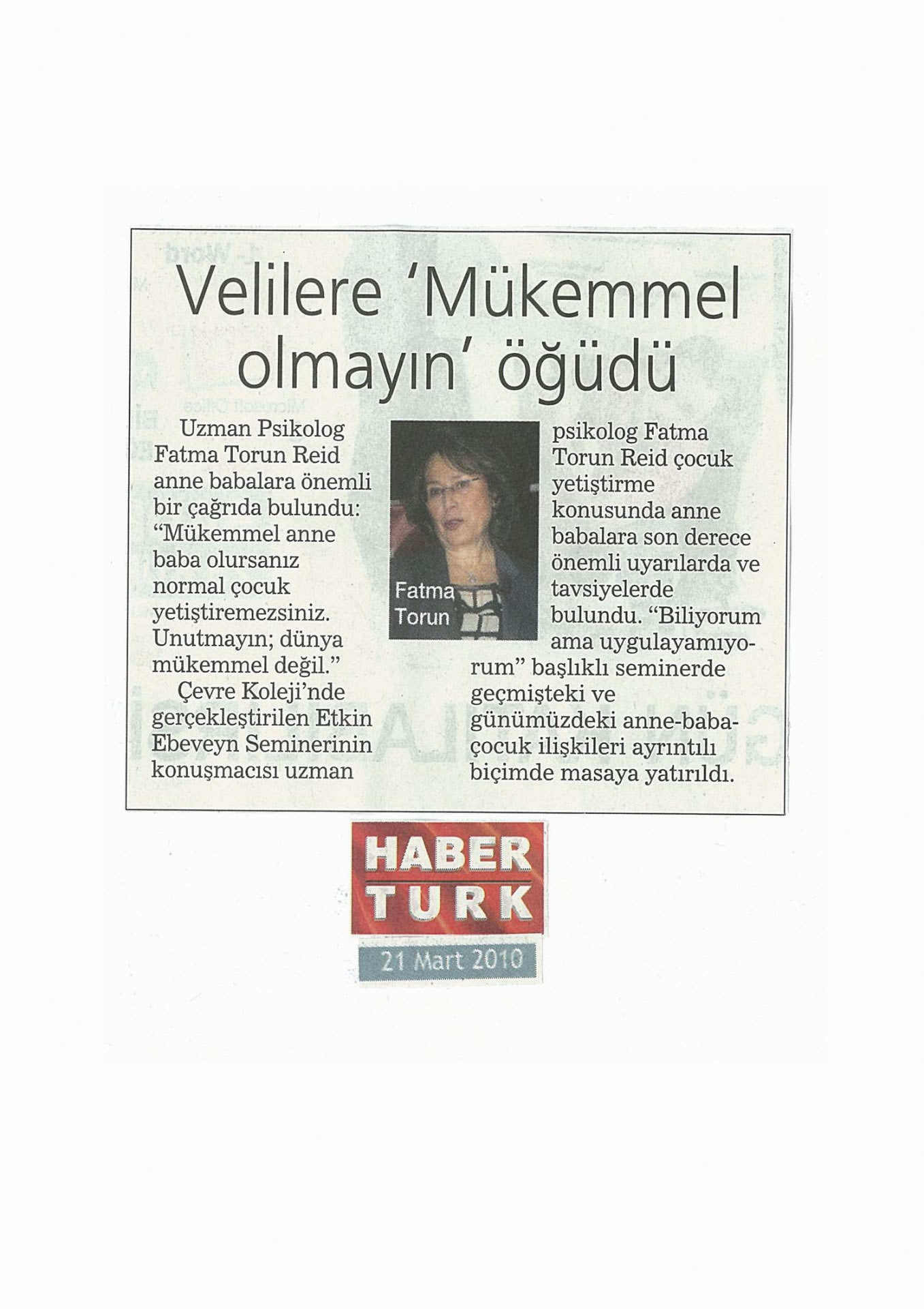 Velilere “Mükemmel Olmayın” Öğüdü