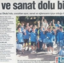 SPOR VE SANAT DOLU BİR YAZ