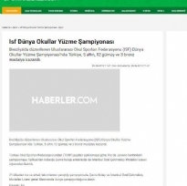 YÜZME ŞAMPİYONLUĞU-HABERLER.COM